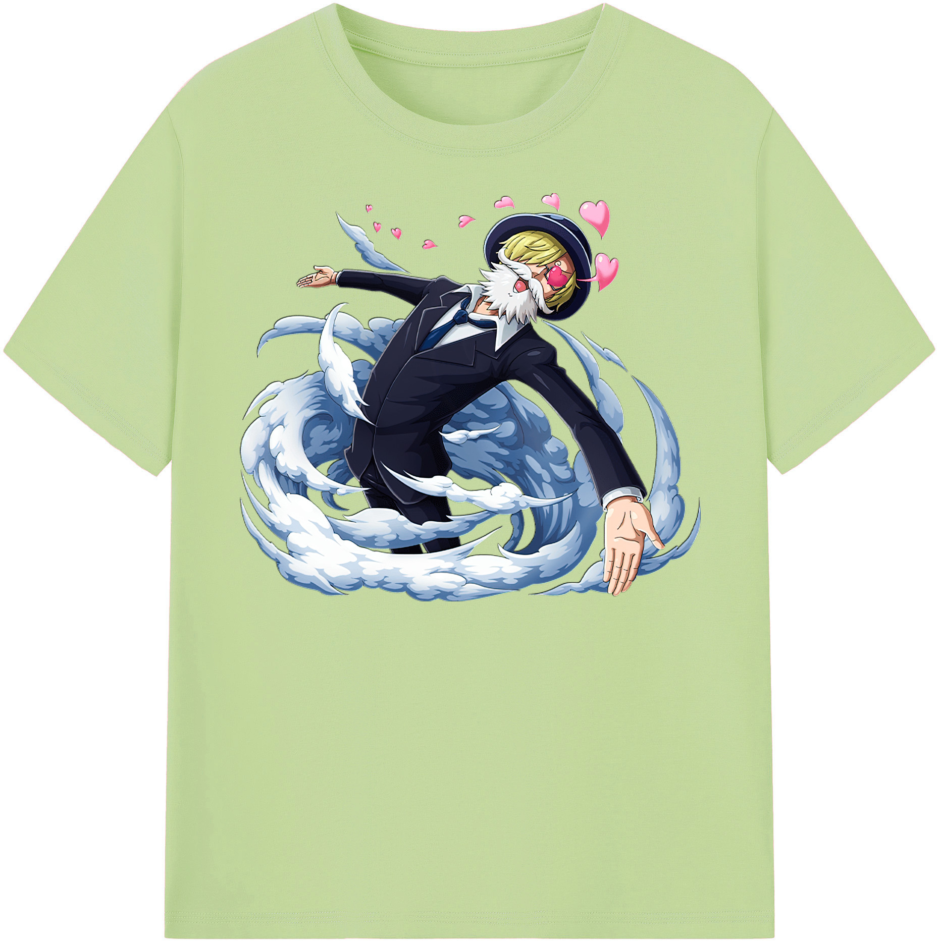 ワンピース サンジ ONE PIECE Sanji 綿100％半袖Tシャツ（フロントプリント）
